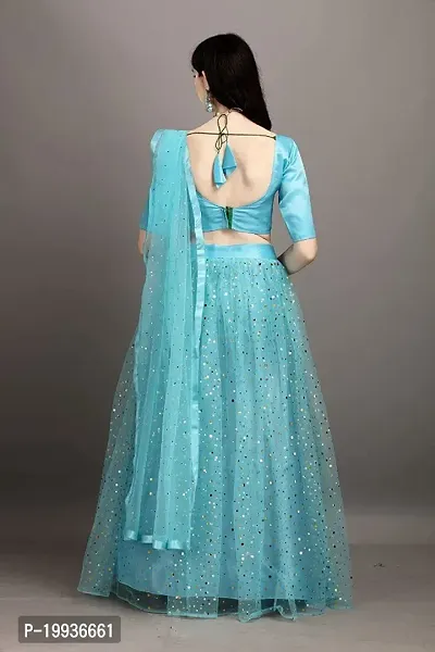 Classic   Supernet Semi Stitched  Lehenga Cholis-thumb2