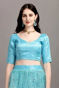 Classic   Supernet Semi Stitched  Lehenga Cholis-thumb2