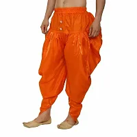Dupion Silk Orange Readymade Harem Pant for Men-thumb1