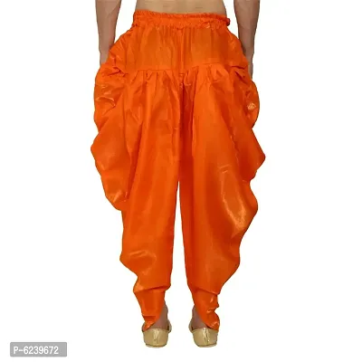 Dupion Silk Orange Readymade Harem Pant for Men-thumb4
