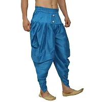 Dupion Silk Blue Harem Pant for Men-thumb1