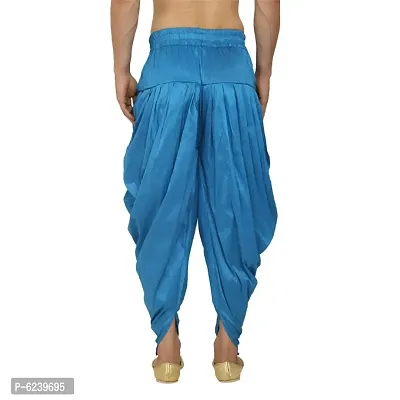 Dupion Silk Blue Harem Pant for Men-thumb3