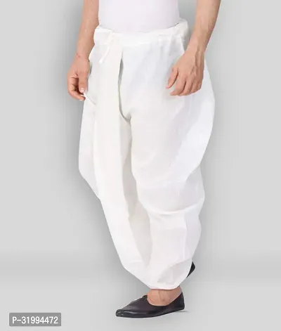 Stylish White Cotton Dhoti for Men-thumb2