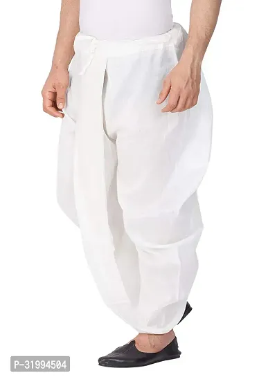 Stylish White Cotton Dhoti for Men-thumb4