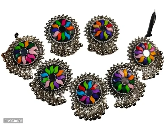 Stylish Multicoloured Metal  Jewellery Set For Women-thumb0