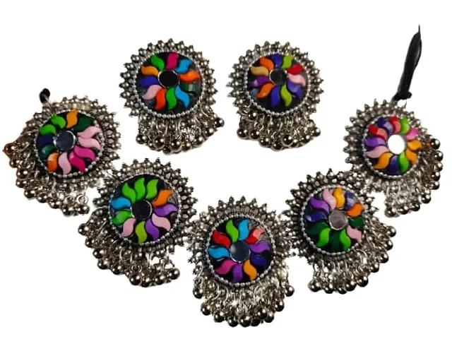 Stylish Multicoloured Metal  Jewellery Set For Women