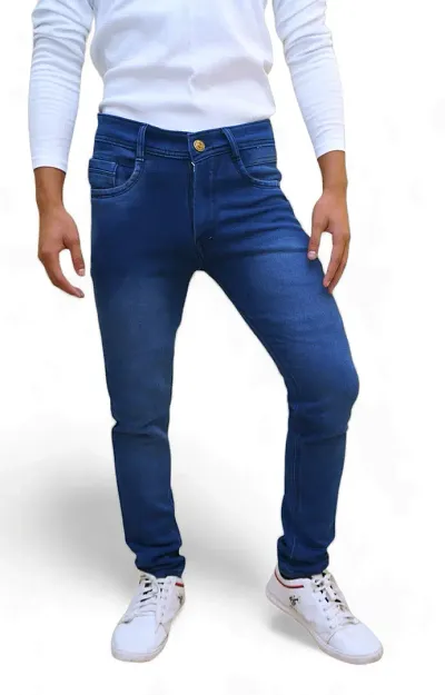 Stretchable Denim Regular Fit Jeans For Men's