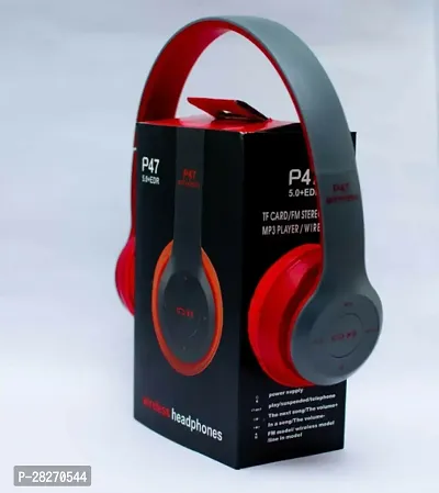 Stylish Black Bluetooth Wireless On-ear And Over-ear Headphones With Microphone