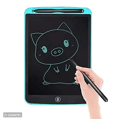 LCD Writing Tablet Pad 8.5 Inch Color Line Electric-Writing Pad, Pack of 1 MAGIC SLATE FOR KIDS with Pen  Eraser button - blue color-thumb0