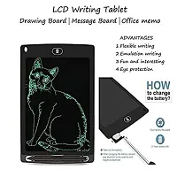 Magic LCD E-Writing Pad for Kids and Adults at Home, School, and Office Tablet Drawing Board/E- Slate (Paperless Memo Digital Tablet) Portable 8.5 inch with Pen and Eraser - black color-thumb3