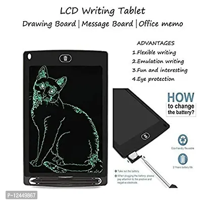 LCD Writing Notepad  TABLET SKETCH BOOK with PEN  ERASER button  erase KEY LOCK - green color-thumb4