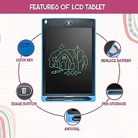 LCD Writing Notepad  TABLET SKETCH BOOK with PEN  ERASER button  erase KEY LOCK - green color-thumb2