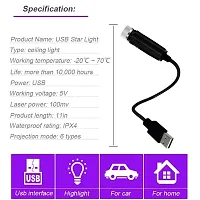 3 Modes, USB Portable Adjustable Flexible Interior Car Night Lamp Decor with Romantic Galaxy Atmosphere fit Car, Ceiling, Bedroom, Party (PlugPlay, REd)-thumb3