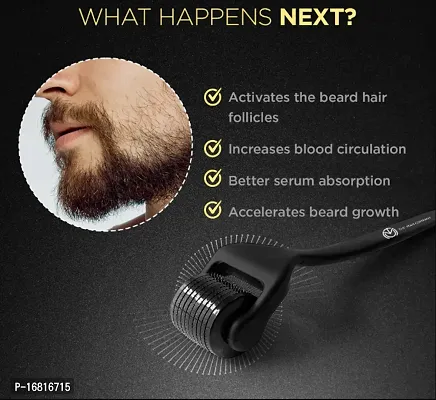 Derma Roller for men Beard growth 0.5mm 540 Titanium MicroNeedle Beard activator  (1 g)-thumb3