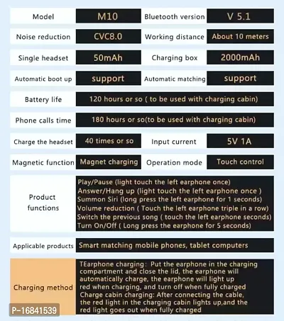 Bluetooth 5.1 150hrs Playtime, IPX7 Sweat-Proof, 2200MAH Battery with Fast Charging, Bulit-in Mic with Deep Bass (Powerm M10)-thumb4