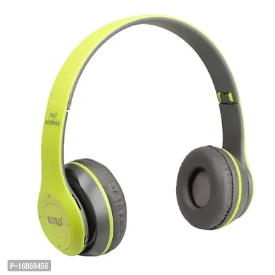 Branded Over The Head P47 Wireless Bluetooth Headphone Supported FM/TF Card-thumb0