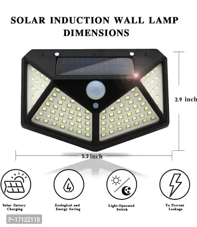 100 LED Bright Outdoor Security Lights with Motion Sensor Solar Powered-thumb3