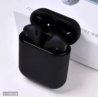 Inpods 12 Simple Airpods With Touch Control Button With Bluetooth 5.0 Water Resistant And Active Noice Cancellition. Colour (Black)-thumb0