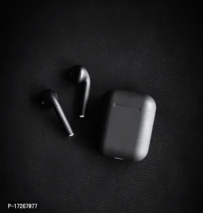 i12 Black Colored Inpods 12 Limited Edition Super Quality Airpods Max For Android And IOS (Black Color)