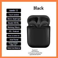 Inpods 12 Black Macaron True wireless stereo v5.0 Compatible with any devices Easy to connect-thumb1