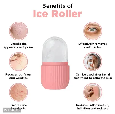 Facial Ice Cube Massager to Enhance Skin Glow, Easy to Use and Carry | Unbreakable and Reusable (Multicolor - Pack of 1)-thumb3