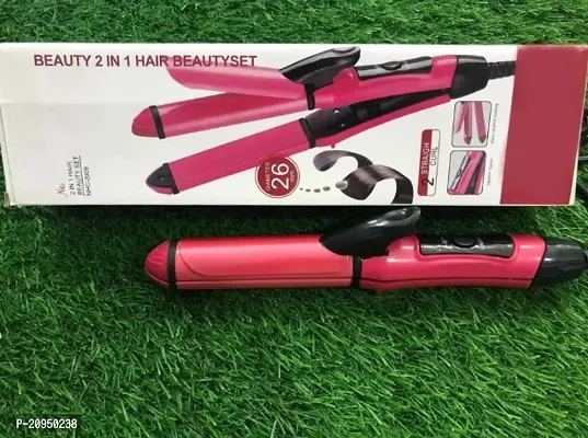 2009 2 in 1 Hair Straightener and Curler (Pink)/Pink Rod/Hair Straightner