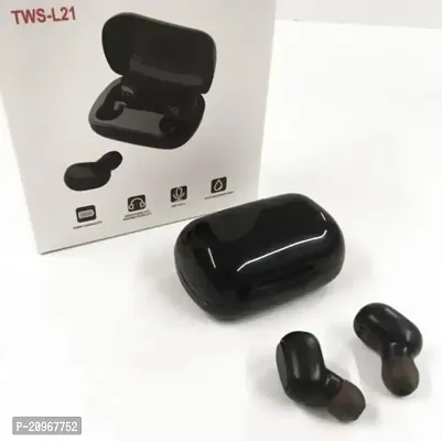 L21 Air-Port Waterproof Stereo Bluetooth Truly Wireless In Ear Earbuds With Mic (Black)-thumb0