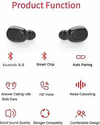 L21 Air-Port Waterproof Stereo Bluetooth Truly Wireless In Ear Earbuds With Mic (Black)-thumb2