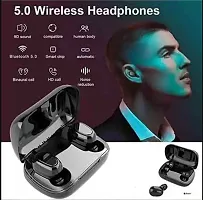 L21 Air-Port Waterproof Stereo Bluetooth Truly Wireless In Ear Earbuds With Mic (Black)-thumb3