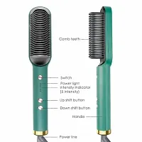 Straightener Machine Brush PTC Heating Electric Straightener with 5 Temperature Control Hair Straightener (Pack of 1)-thumb1