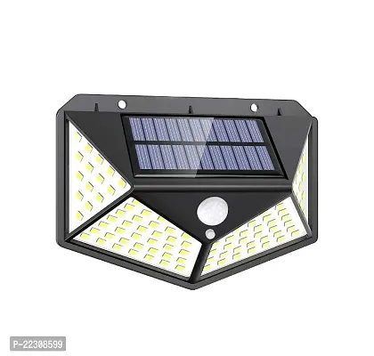 Vont 100 LED Bright Outdoor Security Lights with Motion Sensor Solar Powered Wireless Waterproof Night Spotlight for Outdoor/Garden Wall, Solar Lights for Home (Pack of 1) (Square)-thumb0