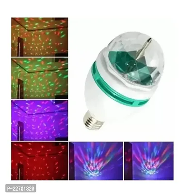 LED Crystal Rotating Bulb Magic Disco LED Rotating Bulb Light Lamp for Party/Home/Diwali Decoration(Random Color)-thumb0