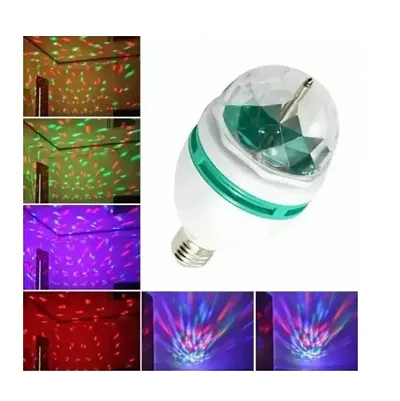 LED Crystal Rotating Bulb Magic Disco LED Rotating Bulb Light Lamp for Party/Home/Diwali Decoration(Random Color)