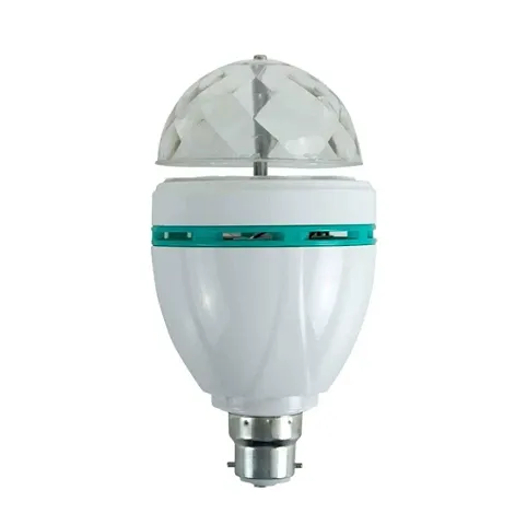Birud ? LED Crystal Rotating Bulb Magic Disco Light Lamp for Party Home Diwali Decoration use (Multicolour).