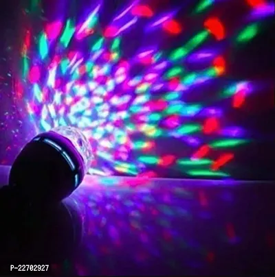 360 Degree LED Crystal Rotating Bulb Magic Disco LED Light,LED Rotating Bulb Light Lamp for Party/Home/Diwali Decoration Night Lamp (10 cm, Multicolor)
