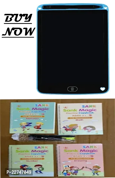 Magic Practice CopyBook+LCD WRITING PAD  (Multicolor)