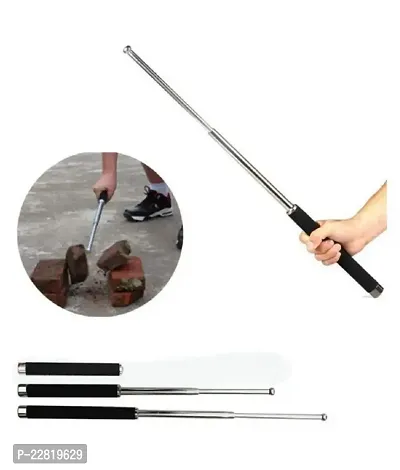 Self Defence Tactical Rod (Heavy Metal and Extandable) Iron Baton Folding Stick-thumb0
