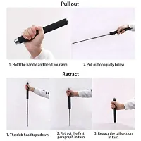 Iron Stick Padded Handle Security Guard self Defence -Extendable Stress Staff for Girls, Boys  Adult Safety stick|| Self Defense Stick Rod Foldable | Self Defense Steel Rod | Foldable Rod | Metal Rod-thumb1
