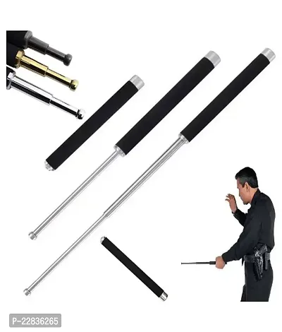 Iron Stick Padded Handle Security Guard self Defence -Extendable Stress Staff for Girls, Boys  Adult Safety stick|| Self Defense Stick Rod Foldable | Self Defense Steel Rod | Foldable Rod | Metal Rod-thumb0