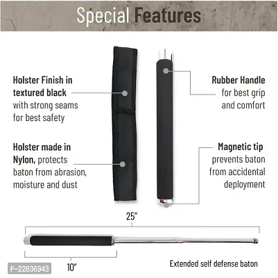 Girls, Boys  Adult Safety stick|| Self Defense Stick Rod Foldable | Self Defense Steel Rod | Foldable Rod | Metal Rod | Self Safety Rod-thumb4