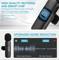 K9 Dual Wireless Microphone, Digital Mini Portable Recording Clip Mic with Receiver for All iOS-thumb1