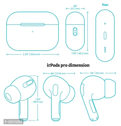 Airpod Pro with Wireless Charging Case | Wireless Mobile Bluetooth | Compatible with Android  iOS Devices Airpod Pro-thumb3