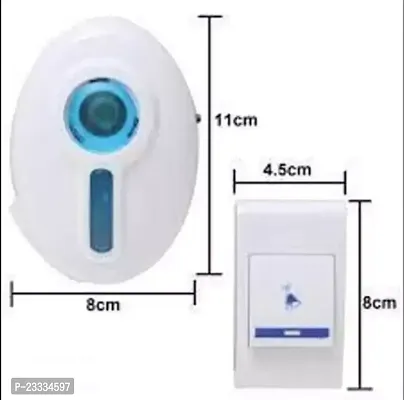 Wireless Remote Control Door Bell for Home/Office/Warehouse/Factories Color and Design May Vary Door Chimes  Bells(Color-White/Design-Multi)-thumb2