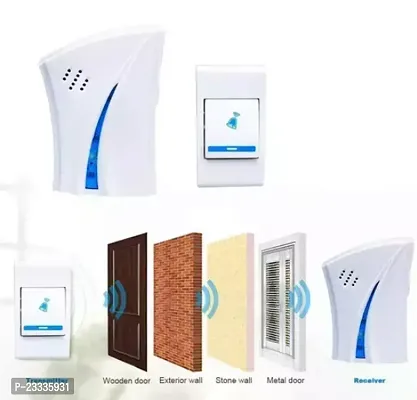 32 Types Music Baoji Wireless Cordless Calling Remote Door Bell (Small, Multicolour)-thumb3