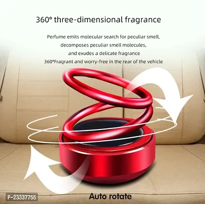 Car Solar Ring Air Freshener Double Loop Rotary Air Conditioner Dashboard Air Freshener Perfume-thumb3