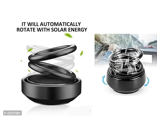 Car Solar Ring Air Freshener Double Loop Rotary Air Conditioner Dashboard Air Freshener Perfume-thumb2