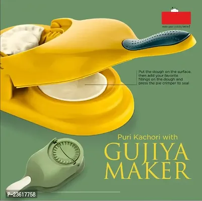 Momos Maker Machine, Dumpling Skin Press Mould for Gujiya Ghughra Momos Making, 2 in 1 Dumpling Maker Mould Machine(Multicolor)