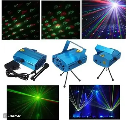 Party Mini Laser Projector Stage Lighting Sound Activated Dot Design Laser Light for Party and Dj with Mini-Tripod Stand for Diwali, Wedding, Home Decoration Light (Plug-in), Laser Light