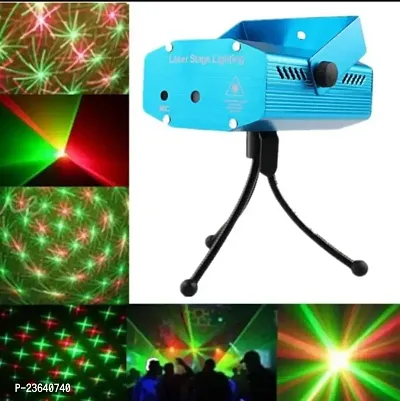 Party Mini Laser Projector Stage Lighting Sound Activated Laser Light for Party and DJ with Mini-Tripod Stand-thumb0