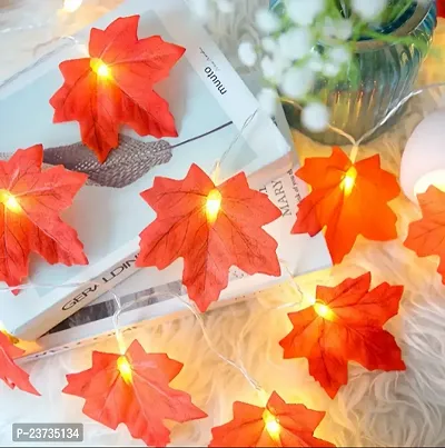 Pack of 1 Tree Gold Fabric Autumn Maple Leaf Decorative Light for Christmas and Weddings (3 mtr, 14 LED) Unique Style Light, Christmas Light, Romantic Light Decoration